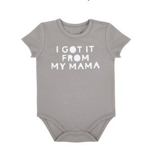 NWT Baby Newborn “I Got It From My Mama” snapshirt Onesie Bodysuit 6-12 Months